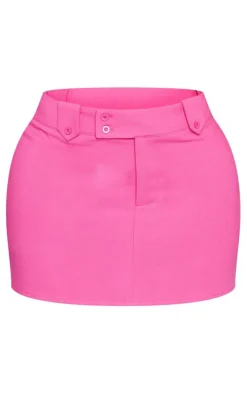 Shape Fuchsia Woven Micro Mini Skirt