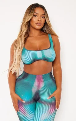 Shape Green Body Print Bralet