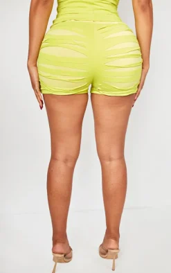 Shape Green Seamless Shredded Hot Pants