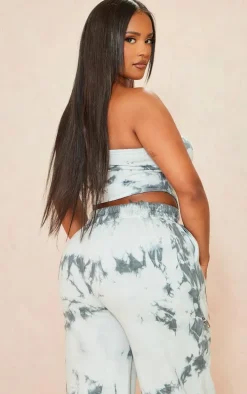 Shape Grey Camo Printed Seam Detail Bandeau