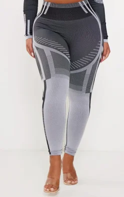 Shape Grey Contrast High Waist Leggings