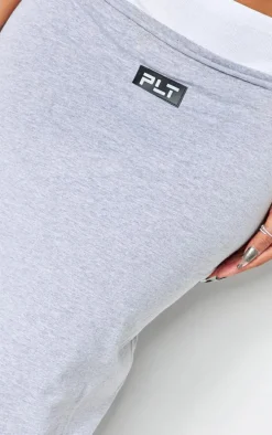 Shape Grey Cotton Badge Panties Insert Maxi Skirt