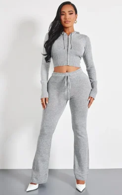 Shape Grey Knitted Zip Through Jacket