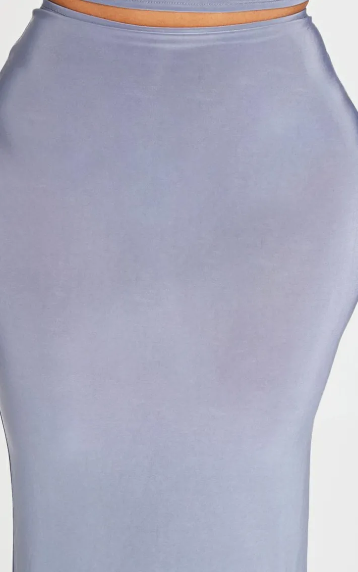 Shape Grey Low Rise Maxi Skirt