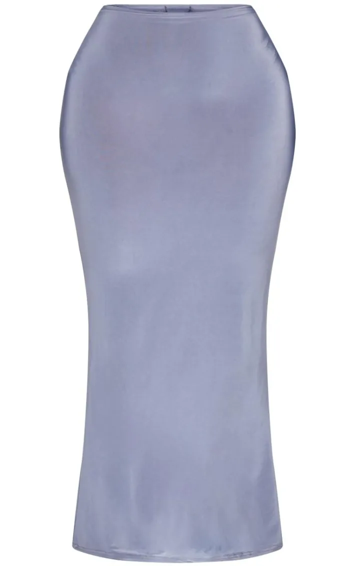 Shape Grey Low Rise Maxi Skirt