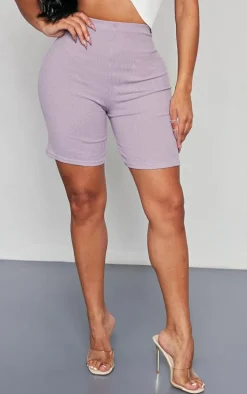 Shape Grey Marl Ribbed Biker Shorts