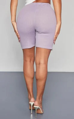 Shape Grey Marl Ribbed Biker Shorts