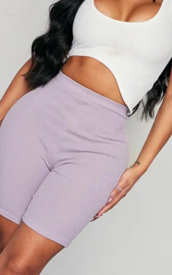 Shape Grey Marl Ribbed Biker Shorts