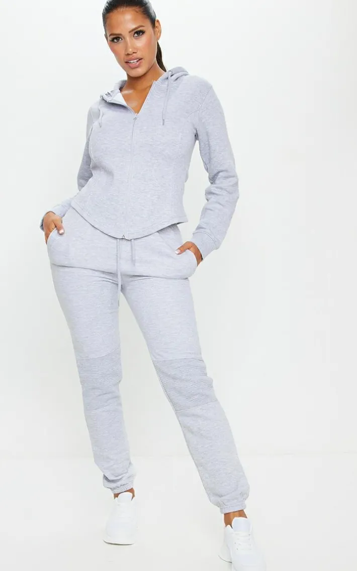 Shape Grey Panel Detail High Waist Sweatpants