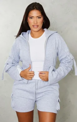 Shape Grey Sweat Pocket Detail Shorts