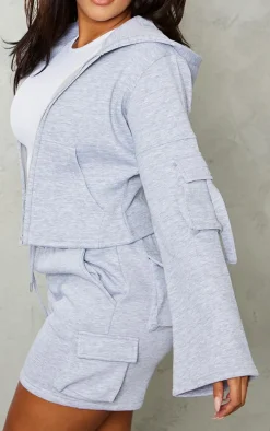 Shape Grey Sweat Pocket Detail Shorts