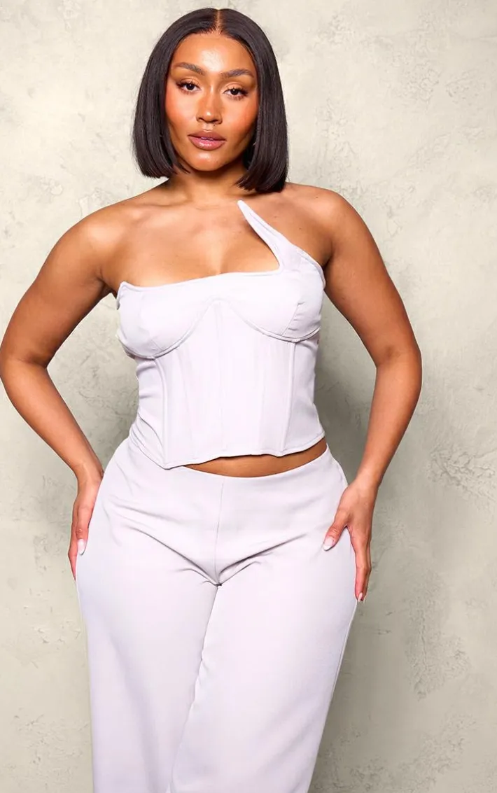 Shape Grey Woven Bust Detail Corset