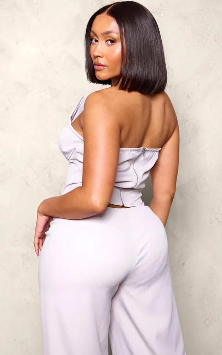 Shape Grey Woven Bust Detail Corset