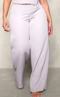 Shape Grey Woven Low Rise Wide Leg Pants