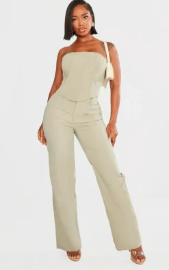 Shape Grey Woven Low Rise Pants