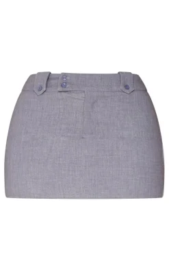 Shape Grey Woven Micro Mini Skirt