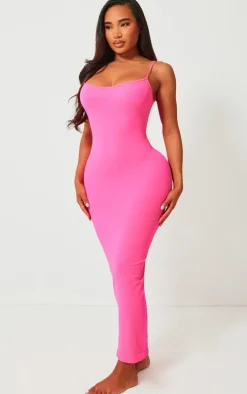 Shape Hot Pink Stretch Seamless Strappy Maxi Dress
