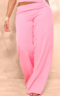 Shape Hot Pink Woven Low Rise Wide Leg Pants