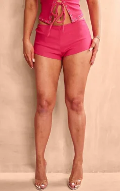 Shape Hot Pink Woven Low Rise Hot Pants