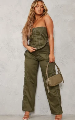 Shape Khaki Cargo Bandeau Top