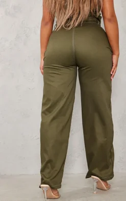 Shape Khaki Cargo Straight Leg Pants