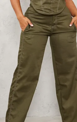Shape Khaki Cargo Straight Leg Pants