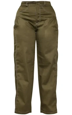 Shape Khaki Cargo Straight Leg Pants