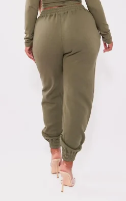 Shape Khaki High Waisted Cuffed Sweatpants