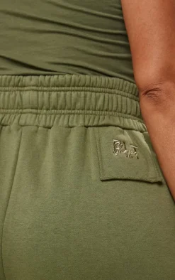 Shape Khaki Sweat High Waist Wide Leg Sweatpants