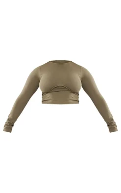 Shape Khaki Underbust Long Sleeve Top