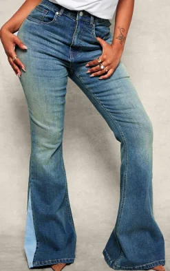 Shape Light Blue Stretch Denim High Waist Extreme Flare Jeans
