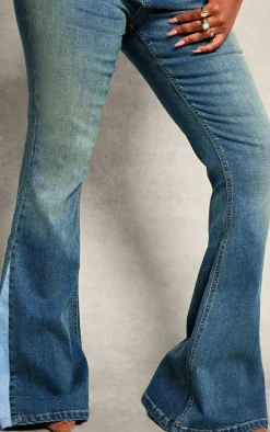 Shape Light Blue Stretch Denim High Waist Extreme Flare Jeans