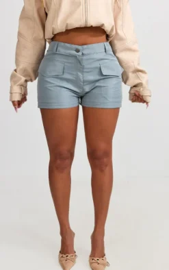 Shape Light Grey Pocket Detail Cargo Shorts