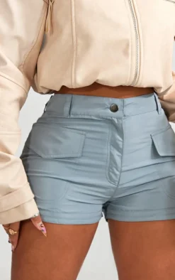 Shape Light Grey Pocket Detail Cargo Shorts