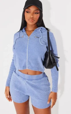 Shape Light Grey Rib Booty Shorts