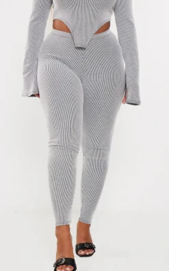 Shape Light Grey Ribbed High Waisted Leggings