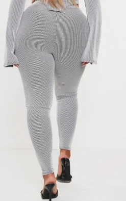 Shape Light Grey Ribbed High Waisted Leggings