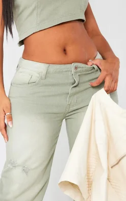 Shape Light Grey Washed Denim Wide Leg Jeans
