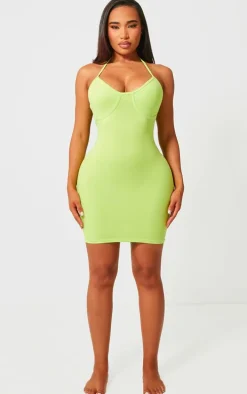 Shape Lime Sculpted Boning Bodycon Dress