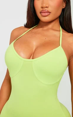 Shape Lime Sculpted Boning Bodycon Dress