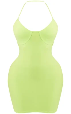 Shape Lime Sculpted Boning Bodycon Dress