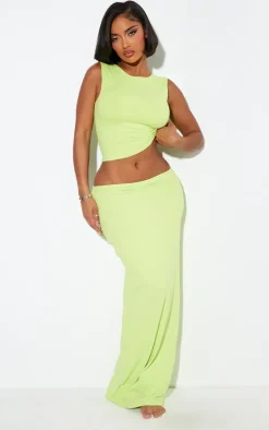 Shape Lime Sculpted Low Rise Maxi Skirt