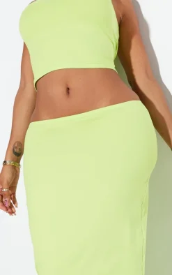 Shape Lime Sculpted Low Rise Maxi Skirt