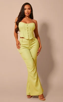 Shape Lime Woven Hook And Eye Corset