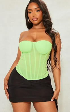 Shape Lime Woven Mesh Bandeau Corset