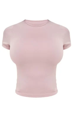 Shape Mauve Stretch Seamless Short Sleeve Longline Top