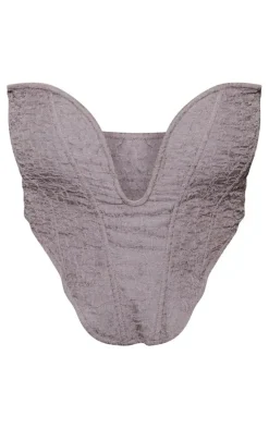 Shape Mauve Textured Plunge Corset