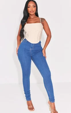 Shape Mid Blue Wash Disco Denim Skinny Jeans