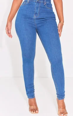 Shape Mid Blue Wash Disco Denim Skinny Jeans