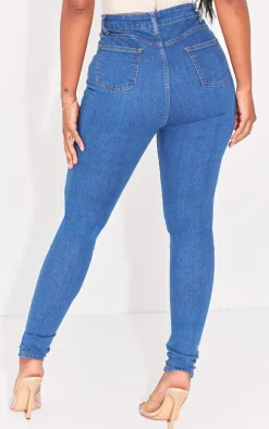 Shape Mid Blue Wash Disco Denim Skinny Jeans
